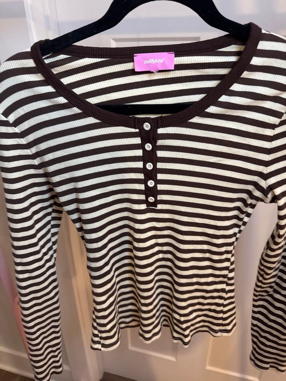 Edikted striped long sleeve top